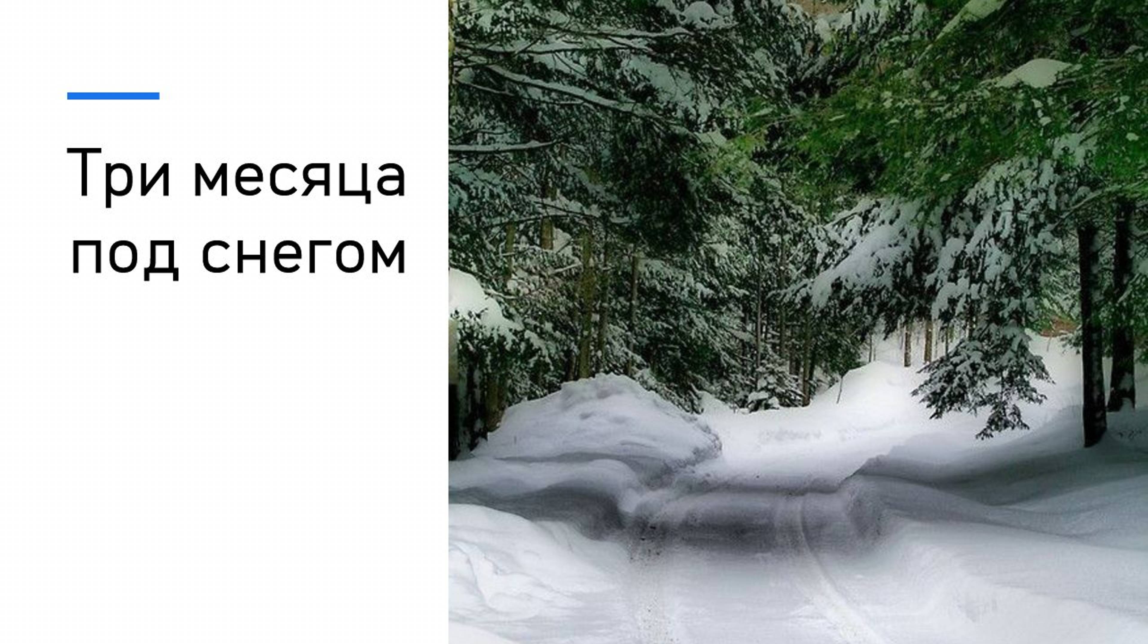 Три месяца под снегом, 1 часть