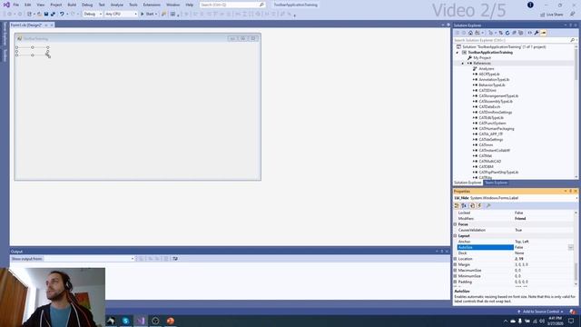 02.CATIA  TOOLBAR  APPLICATION   --  DEFINE LAYOUT (WITH VISUAL STUDIO 2019)