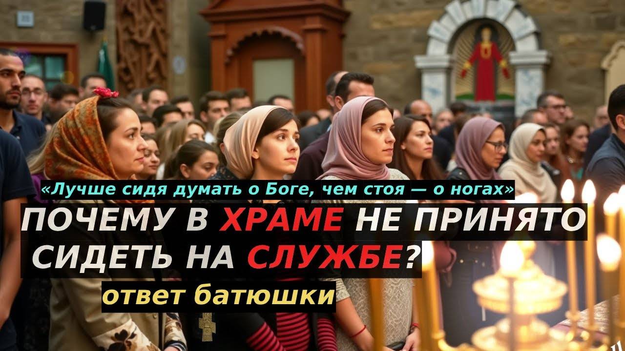 ☦️ПОЧЕМУ В ХРАМЕ НЕ ПРИНЯТО СИДЕТЬ НА СЛУЖБЕ?