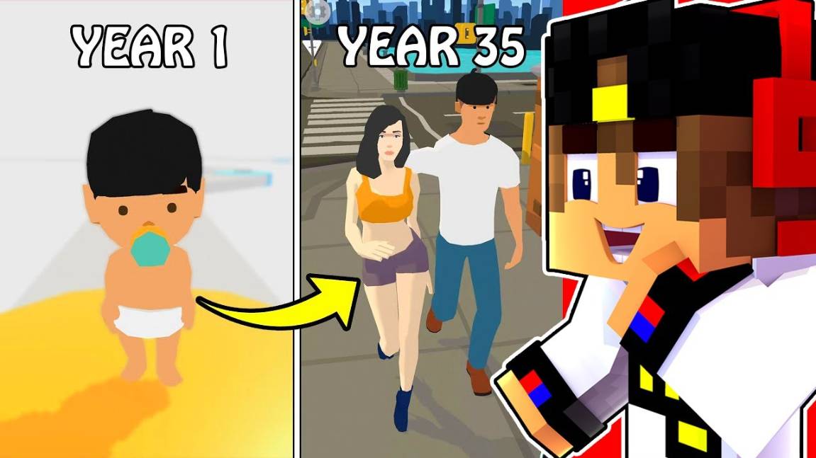 Я ПРОЖИЛ 100 ЛЕТ ЗА 24 ЧАСА - Я ДЕВУШКА РОДИЛ РЕБЕНКА в МАЙНКРАФТ ВИДЕО ТРОЛЛИНГ MINECRAFT Евгенбро
