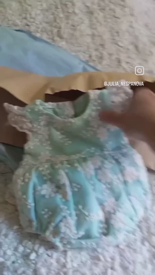 Боди для девочек нежно - голубого цвета. Красота...