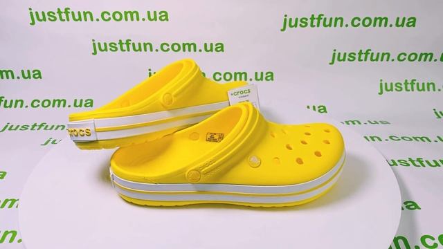 Сабо Crocs Crocband Clog Lemon / White
