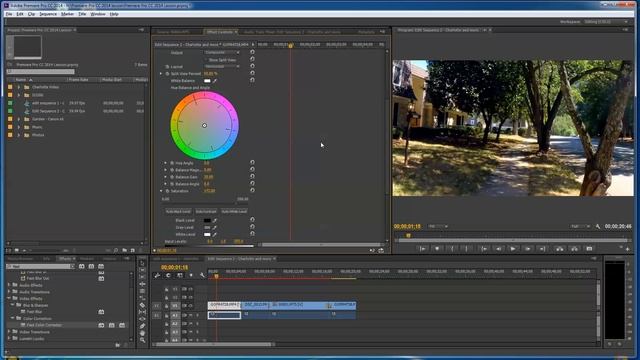 Adobe Premiere Pro CC 2014 Lessons - Part 5 - Color Correction, Brightness/Contrast, Fast Color