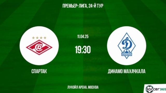 Спартак - Динамо М Матч Премьер РПЛ 24 тур 11.04.2025 Смотреть онлайн Прямая трансляция Обзор матча