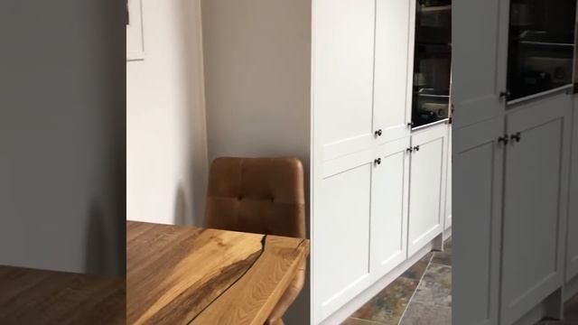 Rustic Oak Worktops by Earthy Timber. Beautiful Grain, Resin Infill in Earthy Knots and Voids.