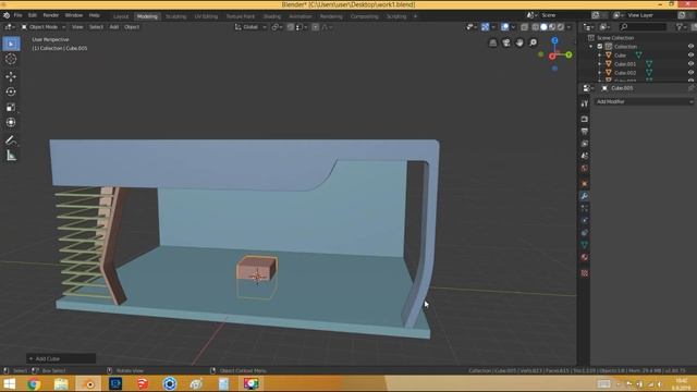 Exhibition Stand Blender 2.8 Modeling