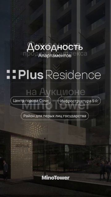 АК Плас Резиденс Сочи купить на 40% ниже рынка
