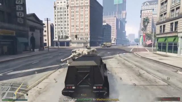 GTA5: Insurgent mows over Rhino Tank