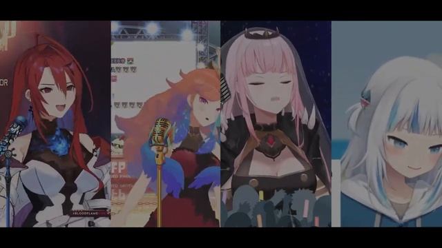[Hololive Karaoke Mashup] Holding Out For A Hero - Bonnie Tyler by Calli, Kiara, Gura and Elizabeth