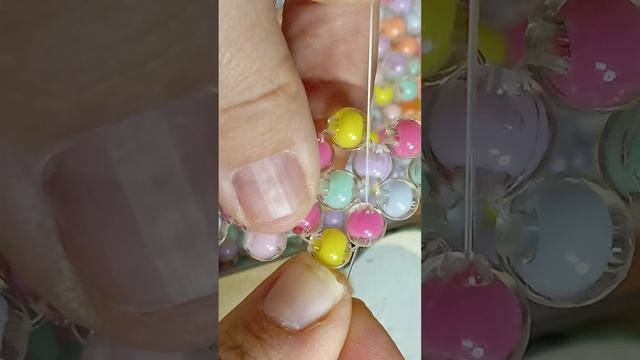 плетем полотно крестиком через петельку