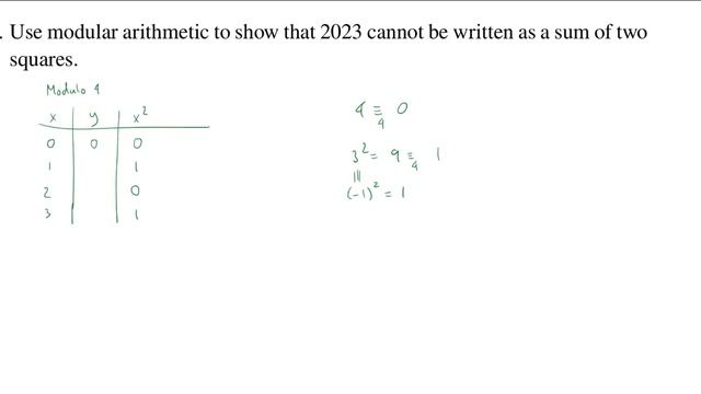 2023 as a Sum of Squares?