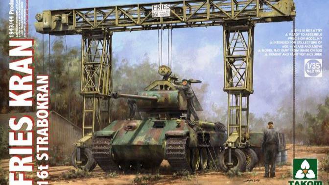 Распаковка Takom 1/35 2109 FRIES Kran 16t STRABOKRAN