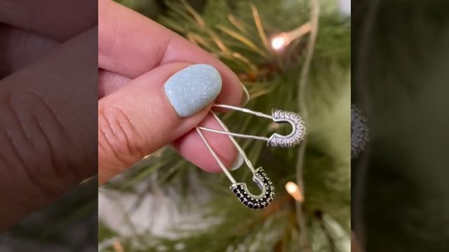 Серьги Булавка серебро 925