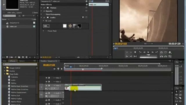 Tutorial Adobe Premiere - Efeito Filme Antigo com Magic Bullet Looks