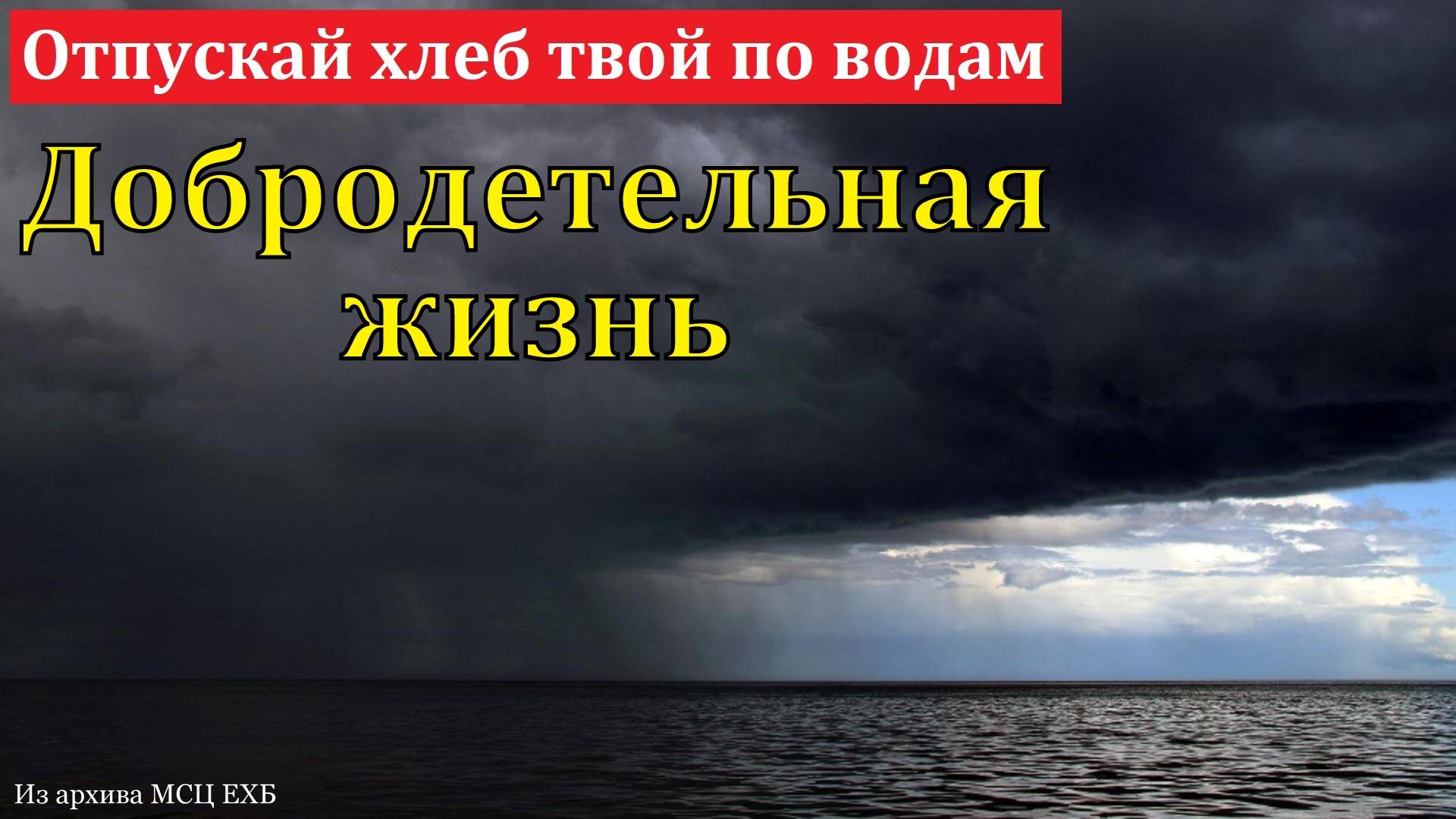 "Добродетельная жизнь". А. Горбунов. МСЦ ЕХБ