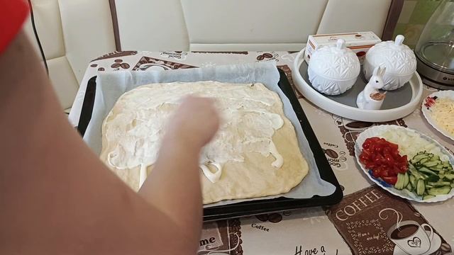 Готовим пиццу__ моя рассада огурцов__игривый Оскар__