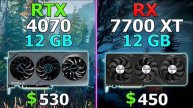 RTX 4070 12 GB vs RX 7700 XT 12 GB - Test in 10 Games / 1440p