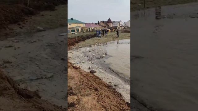 Оренбург 12.04.2024.П.Перовский. Так жители своими силами защищают свои дома.