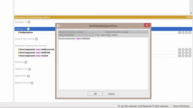 Create value restrictions in Protege ontology editor