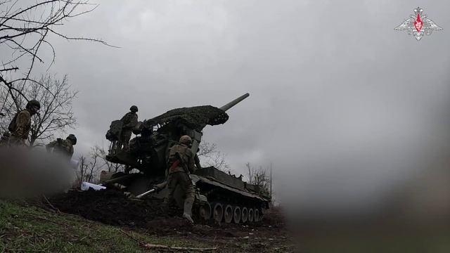 Боевая работа расчета САУ «Малка»