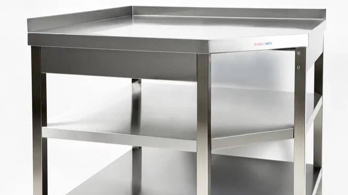 СТОЛ ПРОИЗВОДСТВЕННЫЙ УГЛОВОЙ RESTOINOX СПУ-2БП
