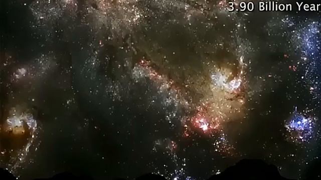 Так может выглядеть ночное небо в далёком будущем в связи с приближением галактики Андромеды.