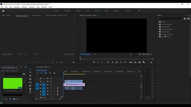How to cut green screen in Adobe Premiere Pro