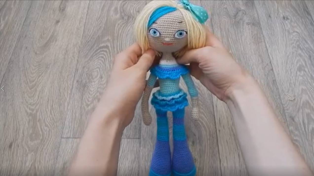 Игрушка амигуруми. Кукла Снежка. Мастер-класс крючком. (Сrochet doll)