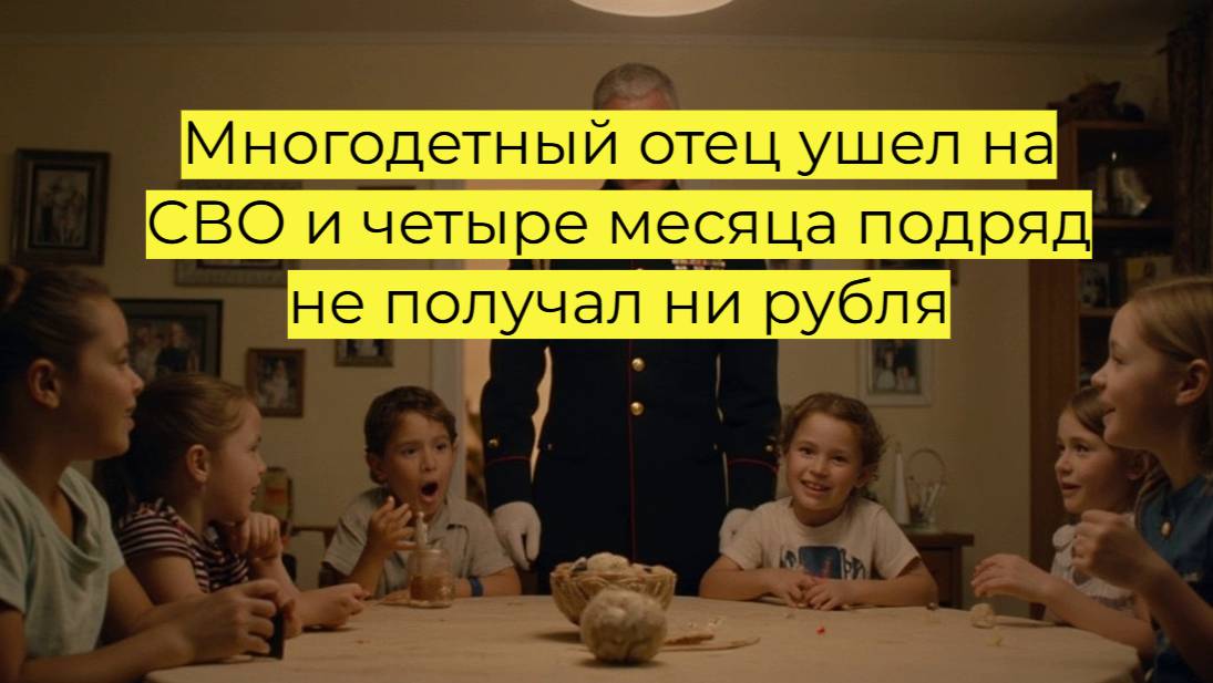 Многодетный отец ушел на СВО и четыре месяца подряд не получал ни рубля
