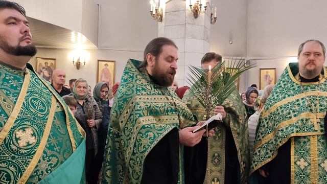 Освящение верб, Бдение, храм Владимирской иконы Божией Матери, г. Северск. 12.04.2025