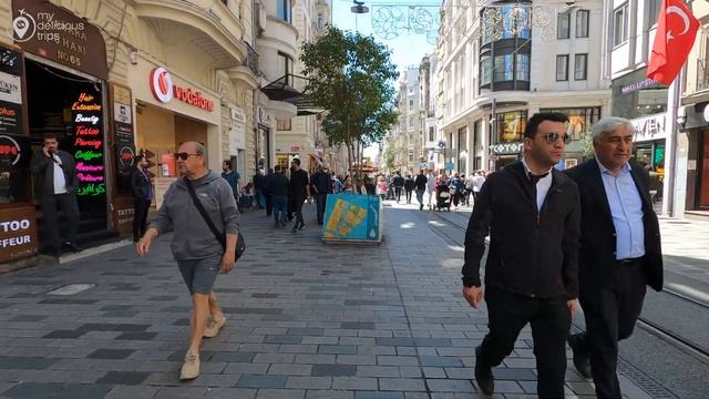 Istanbul Turkey 2022 Istiklal Street & Taksim Square 10 May Walking Tour | 4K UHD 60FPS |
