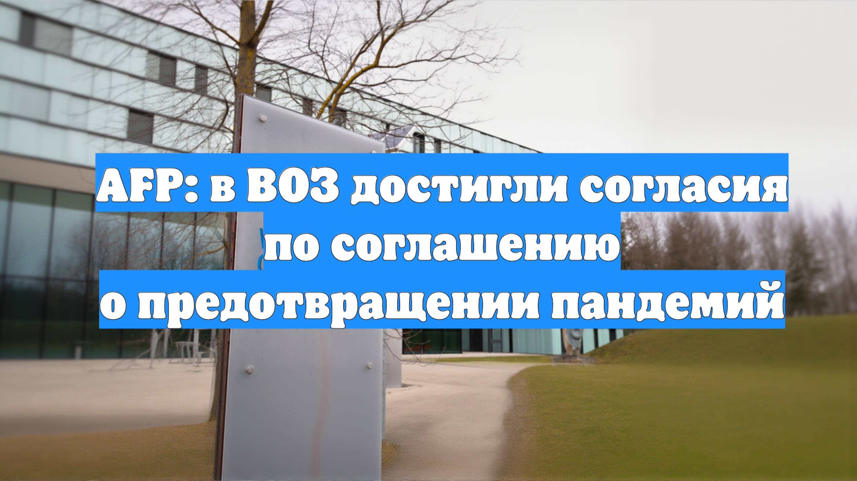 AFP: в ВОЗ достигли согласия по соглашению о предотвращении пандемий