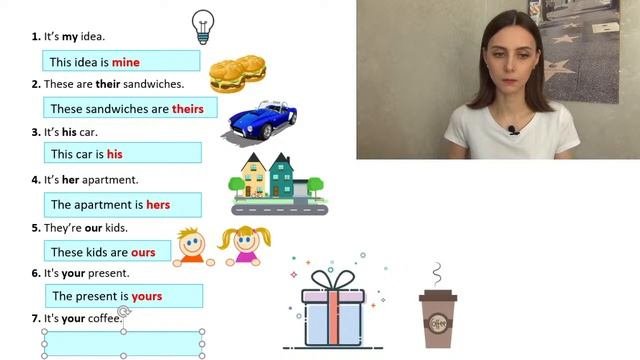 ABSOLUTE POSSESSIVE PRONOUNS in English