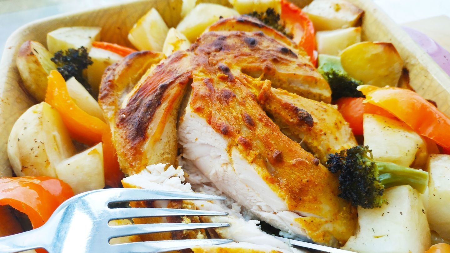 Мукбанг🐓🍲Куриное филе с овощами в духовке🥗🍹🔥🔥🔥