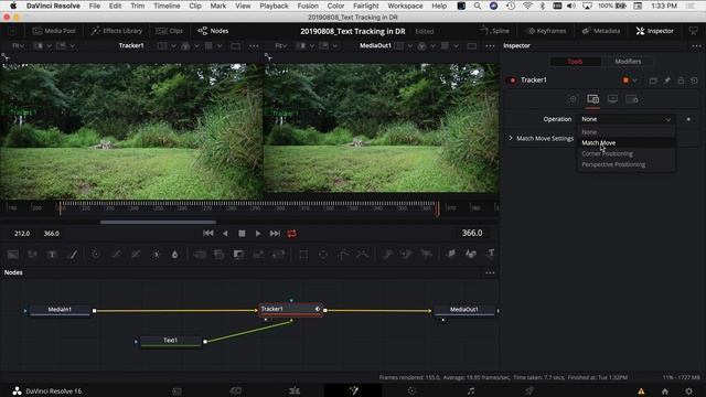Text Tracking in Davinci Resolve