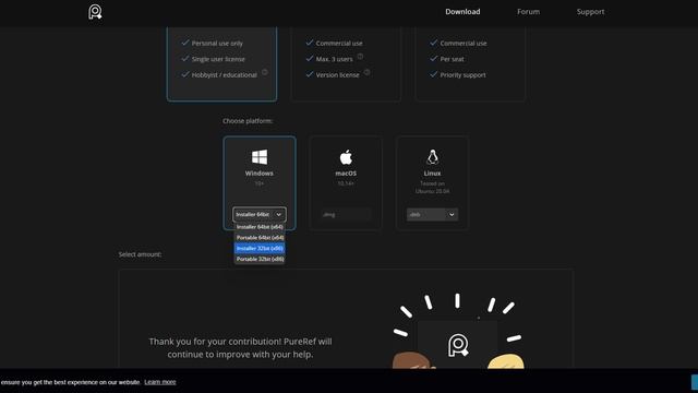 Установка PureRef