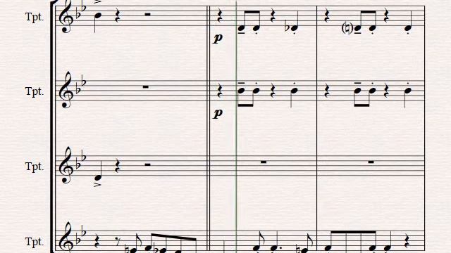 Yellow Bird - Haitian Folk Song - Calypso - Trumpet Quartet