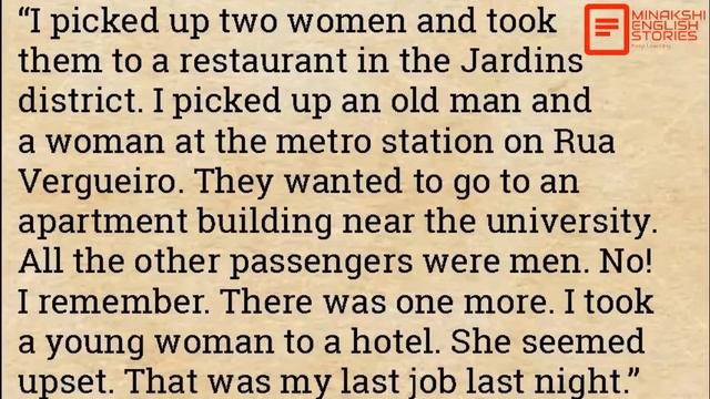 English story for listening _ A Taxi Driver _ Improve your English