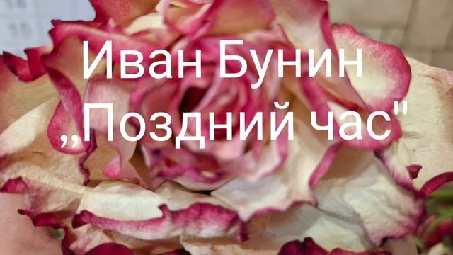 Иван Бунин  ,,Поздний час"