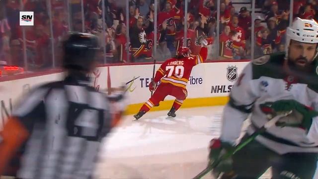 Flames’ Lomberg Ends Gustavsson’s Night With Breakaway Tally