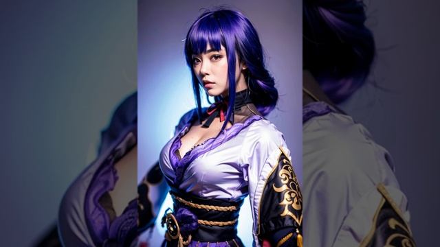 13 [Ai Lookbook] Raiden Shogun cosplay _ Genshin Impact _ 雷电将军(原神) _aiart _lookbook _cosplay