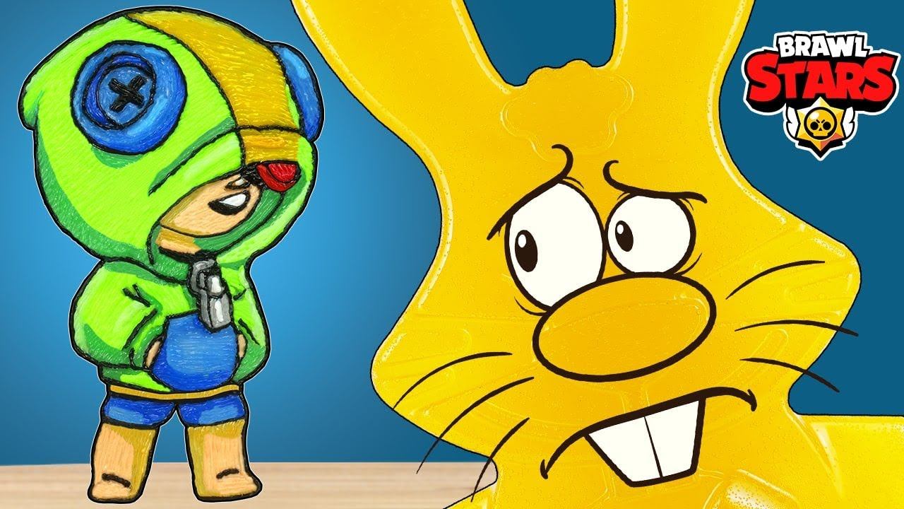 ЛЕОН ИЗ БРАВЛ СТАРС И ЖЕЛЕЙНЫЙ ЗАЯЦ ХАРИТОН BRAWL STARS