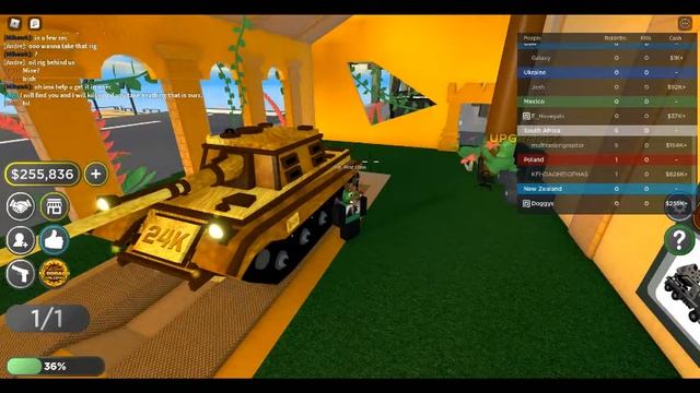 [ROBLOX]👑How to get the 24k Goldn tank in Military Tycoon!