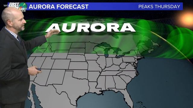 A solar flare could make the Aurora visible in the Carolinas Tonight into Thursday