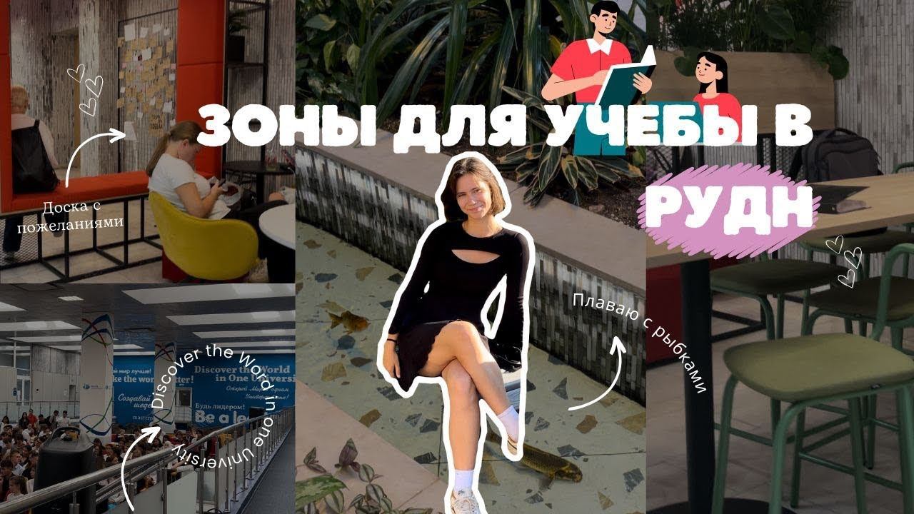 Обзор РУДН | COWORKING | Зоны для учебы в главном корпусе