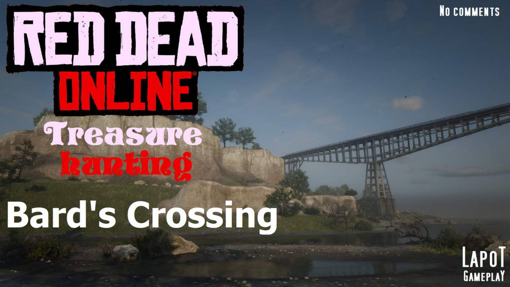 Red Dead Online. Treasure hunting. Bard's Crossing. Карта сокровищ Бардс Кроссинг
