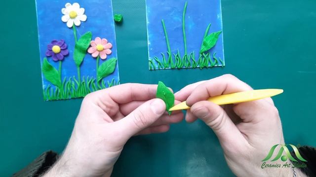 ВЕСЕННИЕ ЦВЕТЫ | КАРТИНА ИЗ ПЛАСТИЛИНА | ОБРАЗЦОВЫЙ ХУДОЖЕСТВЕННЫЙ КОЛЛЕКТИВ «КЕРАМИК АРТ-СТУДИЯ