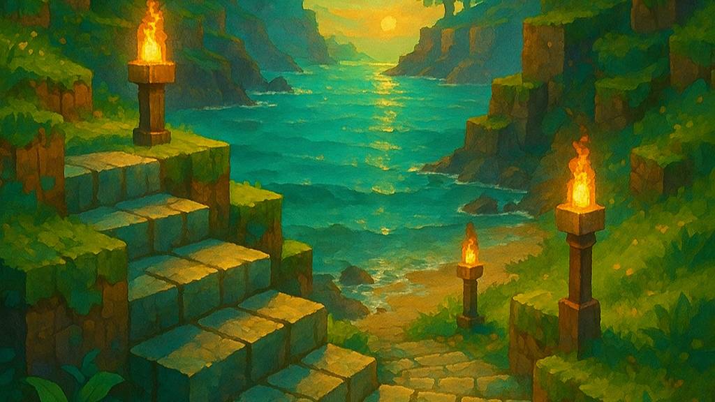 🌊 "Лестница к приключениям у моря!" 🪜🏖️