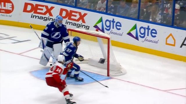 Vasilevskiy Loses Shot Off The Boards As Motte Jams Home Loose Puck