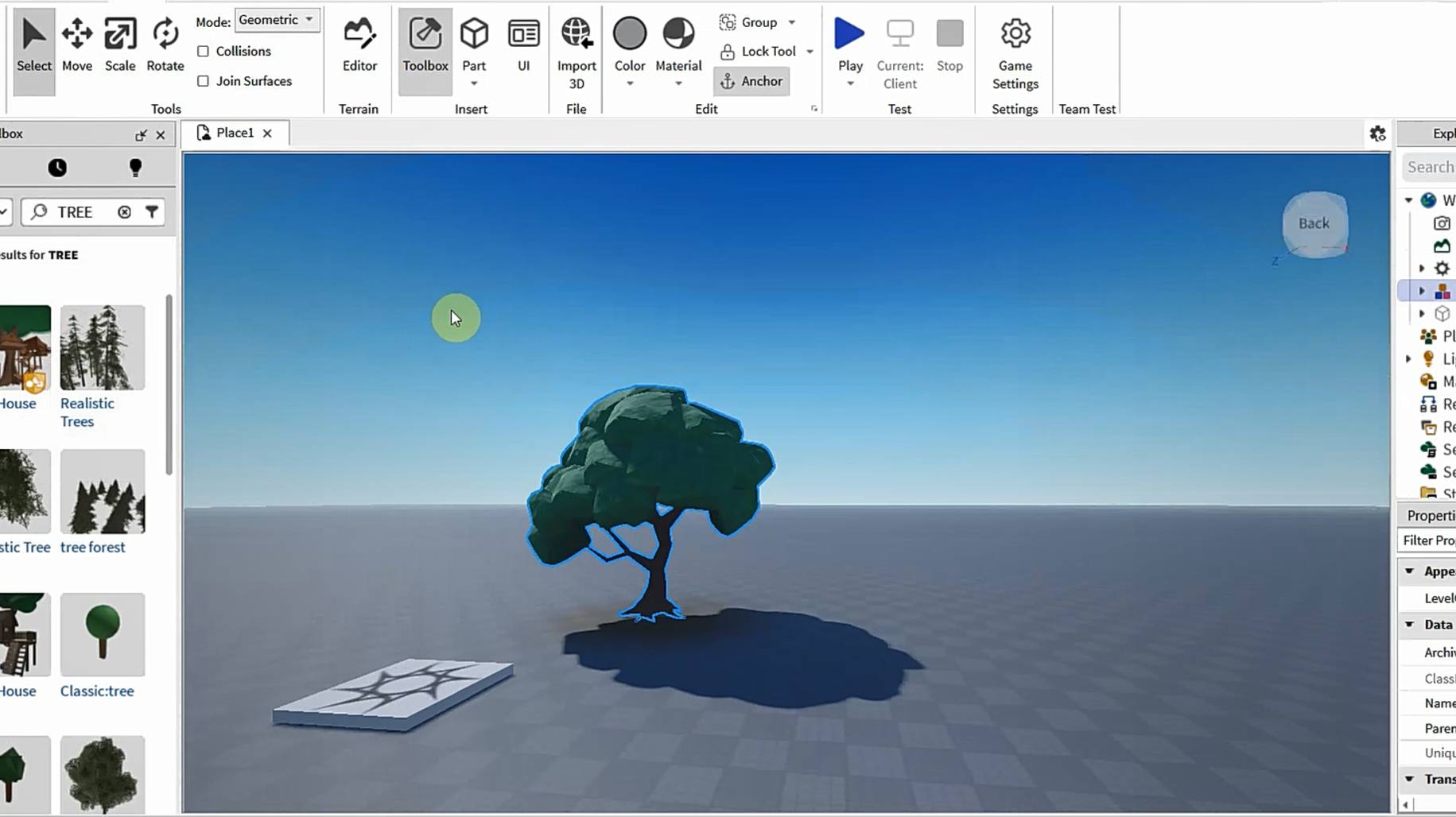 1. Установка Roblox Studio. Создание первых объектов